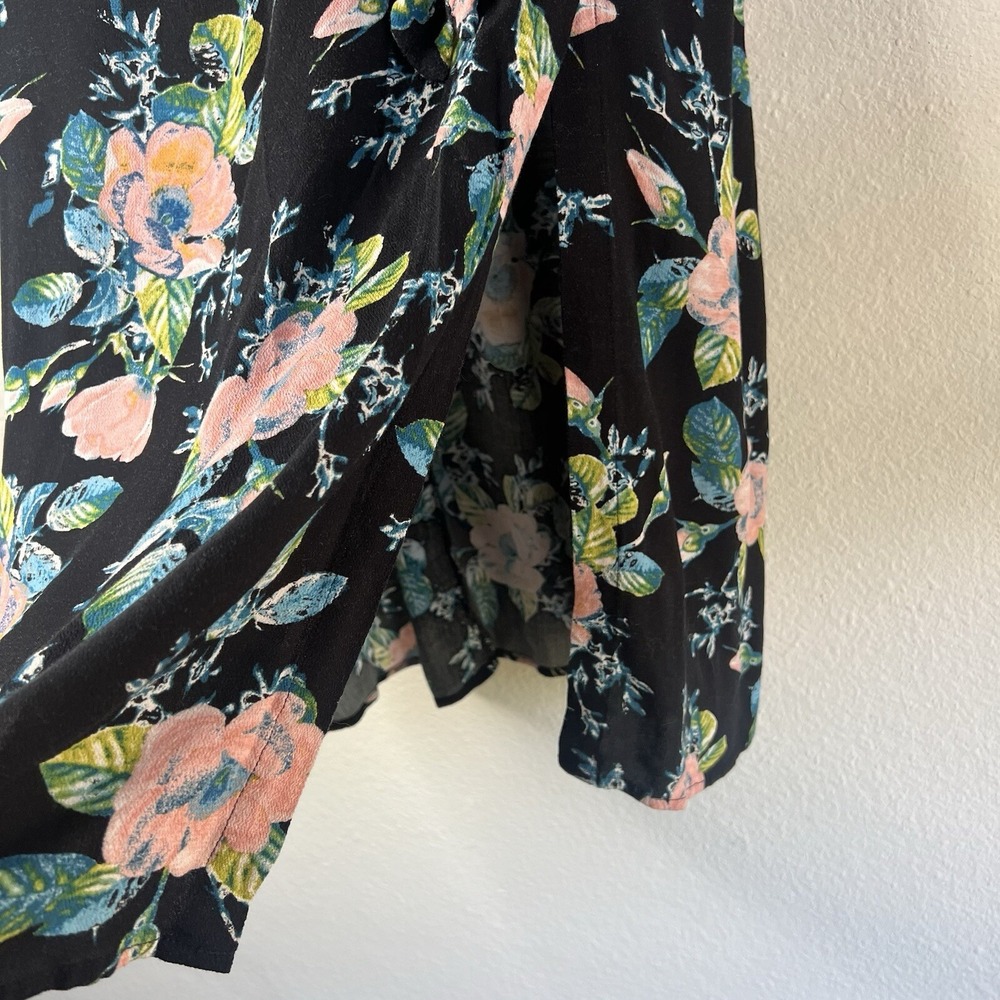 Xhilaration Floral Maxi Long Flowy Summer Spring Cottage Skirt XS Blue Rose - Picture 8 of 12